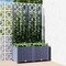 vidaXL Garden Planter with Trellis Dark Gray 31.5x15.7x53.5 PP